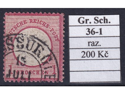 Hufeisenstempel 36-1 gr. Schild razítkované