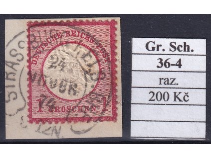 Hufeisenstempel 36-4 gr. Schild razítkované