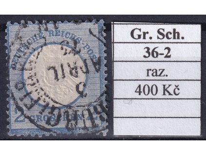 Hufeisenstempel 36-2 gr. Schild razítkované