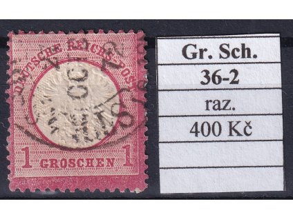 Hufeisenstempel 36-2 gr. Schild razítkované