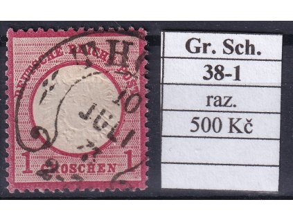 Hufeisenstempel 38-1 gr. Schild razítkované