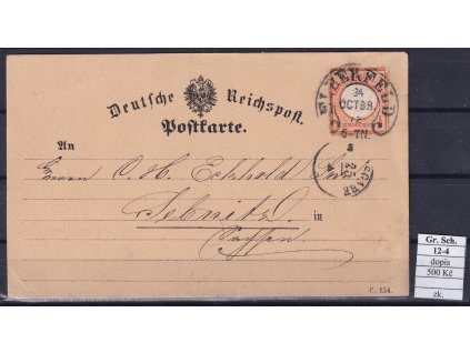 Hufeisenstempel 12-4 gr. Schild dopis zkoušené