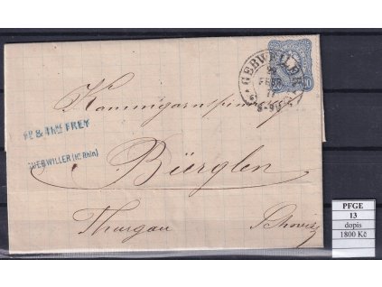 Hufeisenstempel 13 PFGE dopis