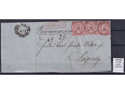 Hufeisenstempel 21-2M Ankunft dopis