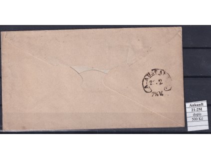 Hufeisenstempel 21-2M Ankunft dopis