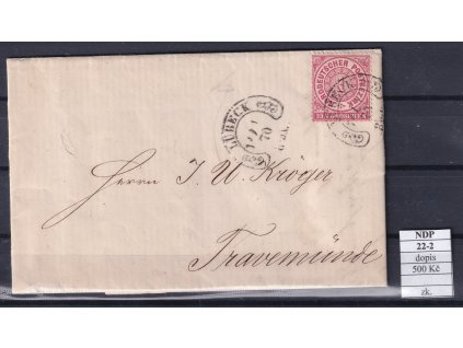 Hufeisenstempel 22-2 NDP dopis zkoušené
