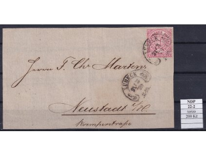 Hufeisenstempel 22-2 NDP dopis torzo