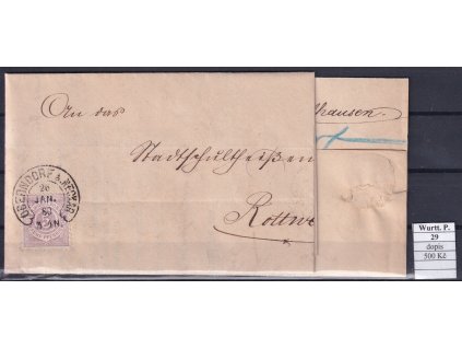 Hufeisenstempel 29 Wurttemberg dopis