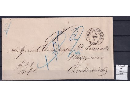 Hufeisenstempel 30-1 Ankunft dopis