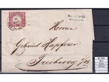 Hufeisenstempel 36-1 kl. Schild dopis