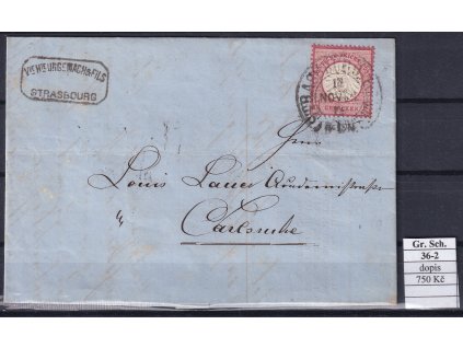 Hufeisenstempel 36-2 gr. Schild dopis