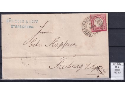 Hufeisenstempel 36-2 gr. Schild dopis