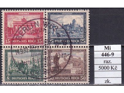 Deutsches Reich Mi 446-9 razítkované zkoušené
