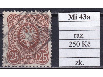 Deutsches Reich Mi 43 a razítkované zkoušené