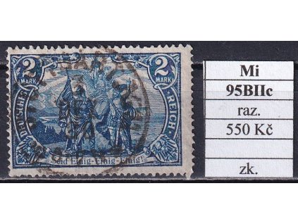Deutsches Reich Mi 95 BIIc razítkované zkoušené