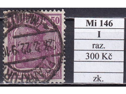 Deutsches Reich Mi 146 I razítkované zkoušené