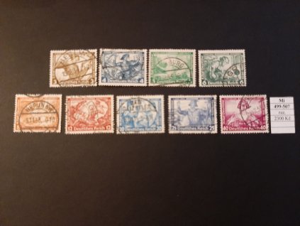 Deutsches Reich Mi 499-507 razítkované