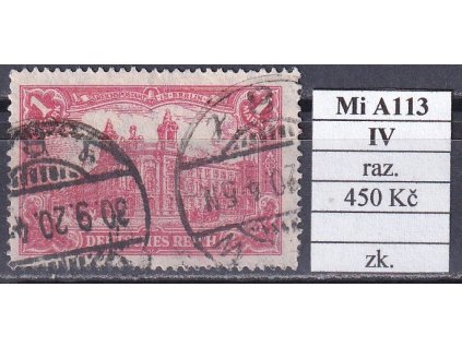 Deutsches Reich Mi A 113 IV razítkované zkoušené