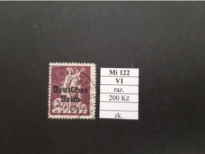 Deutsches Reich Mi 122 VI razítkované zkoušené