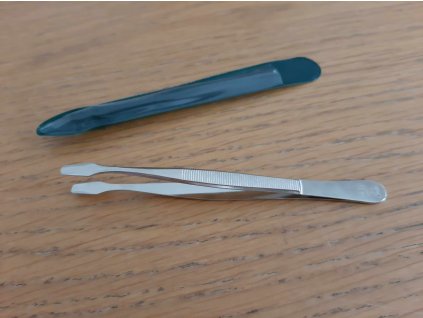 Pinzeta zn. Leuchtturm - rovný lopatkový hrot, 12 cm