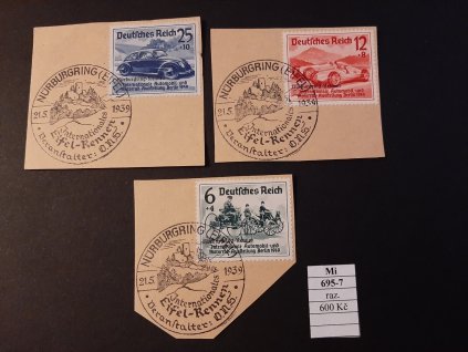 Deutsches Reich Mi 695-7 razítkované