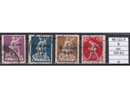 Deutsches Reich Mi 122-5 X razítkované zkoušené