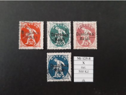 Deutsches Reich Mi 125-8 X razítkované zkoušené