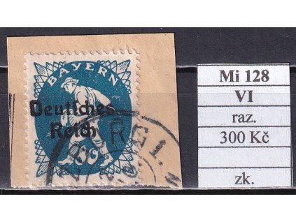 Deutsches Reich Mi 128 VI razítkované zkoušené