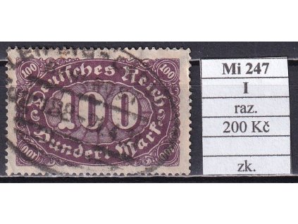 Deutsches Reich Mi 247 I razítkované zkoušené