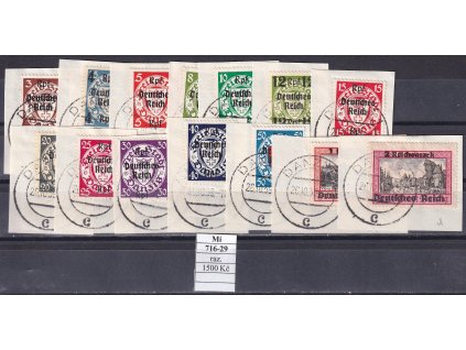 Deutsches Reich Mi 716-29 razítkované