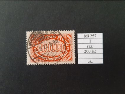 Deutsches Reich Mi 257 I razítkované zkoušené