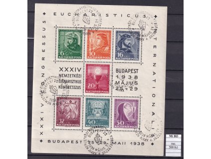 Maďarsko Mi Bl 3 razítkované