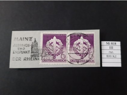 Deutsches Reich Mi 818 III razítkované