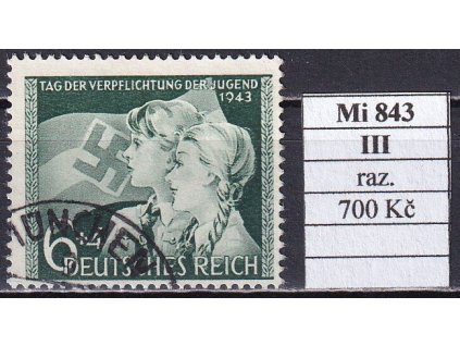 Deutsches Reich Mi 843 III razítkované