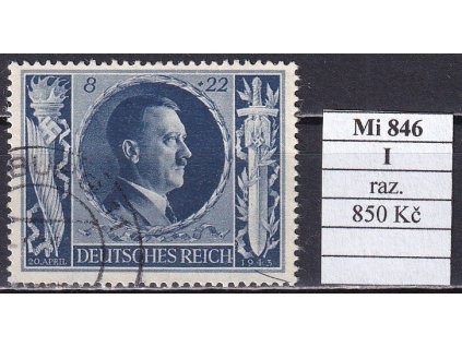 Deutsches Reich Mi 846 I razítkované