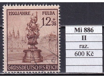 Deutsches Reich Mi 886 II razítkované