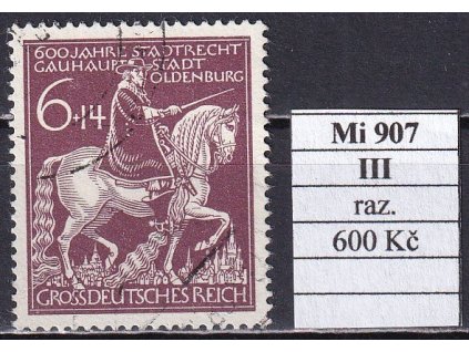 Deutsches Reich Mi 907 III razítkované