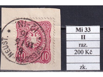 Deutsches Reich Mi 33 II razítkované zkoušené