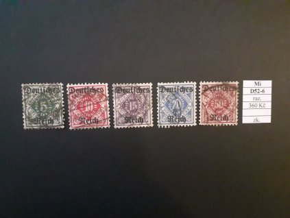 Deutsches Reich Mi D 52-6 razítkované zkoušené