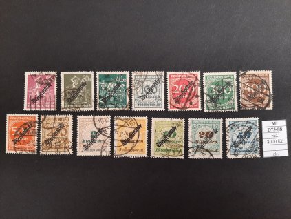 Deutsches Reich Mi D 75-88 razítkované