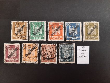Deutsches Reich Mi D 105-13 razítkované