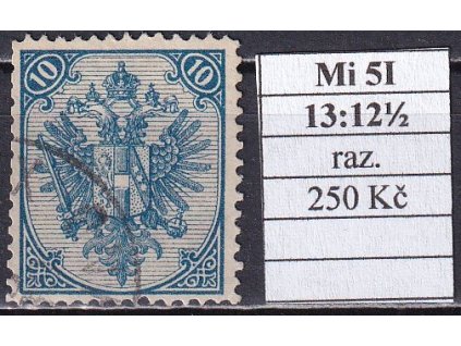 Bosna Mi 5 I zoubkování 13:12,5 razítkované