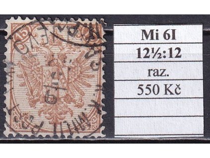 Bosna Mi 6 I zoubkování 12,5:12 razítkované
