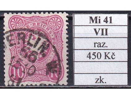 Deutsches Reich Mi 41 VII razítkované zkoušené