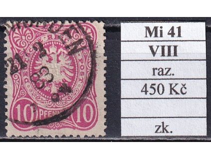 Deutsches Reich Mi 41 VIII razítkované zkoušené