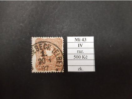 Deutsches Reich Mi 43 IV razítkované zkoušené