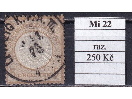 Deutsches Reich Mi 22 razítkované