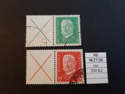 Deutsches Reich Mi W 27,30 razítkované