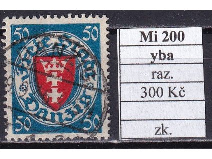 Danzig Mi 200 yba razítkované zkoušené