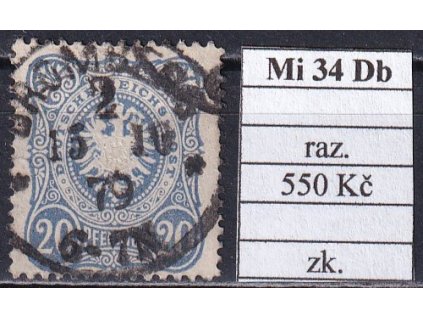 Deutsches Reich Mi 34 Db razítkované zkoušené
